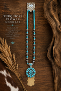Squash Blossom Turquoise Flower Necklace