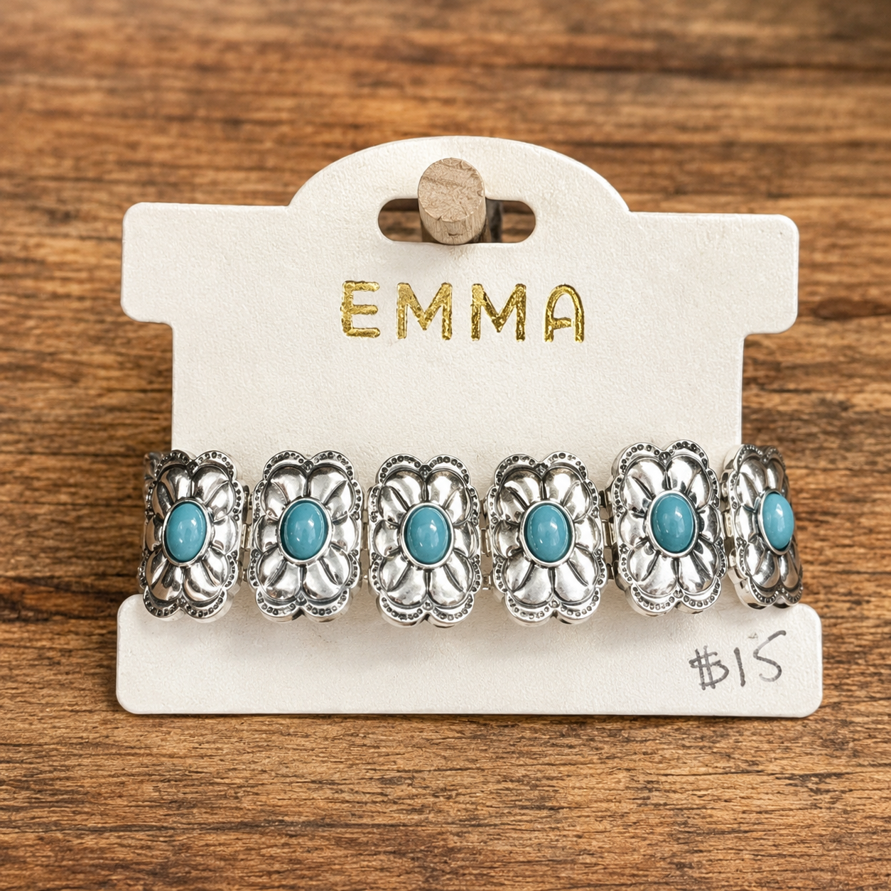 Squash Blossom Bracelet with Silver