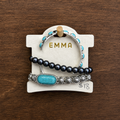 Silver and Squash Blossom Beaded Bracelets